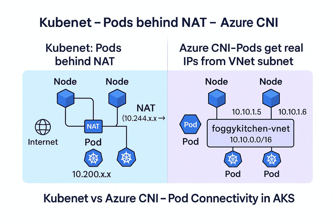 Kubenet vs Azure CNI in AKS – What’s the Difference (with Terraform examples)