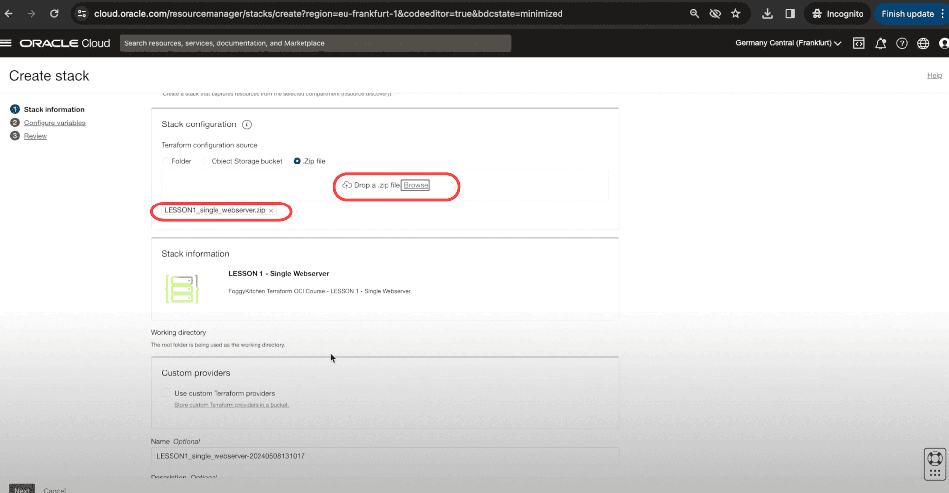 🚀 How to Create Your First OCI Resource Manager Stack (Step-by-Step)