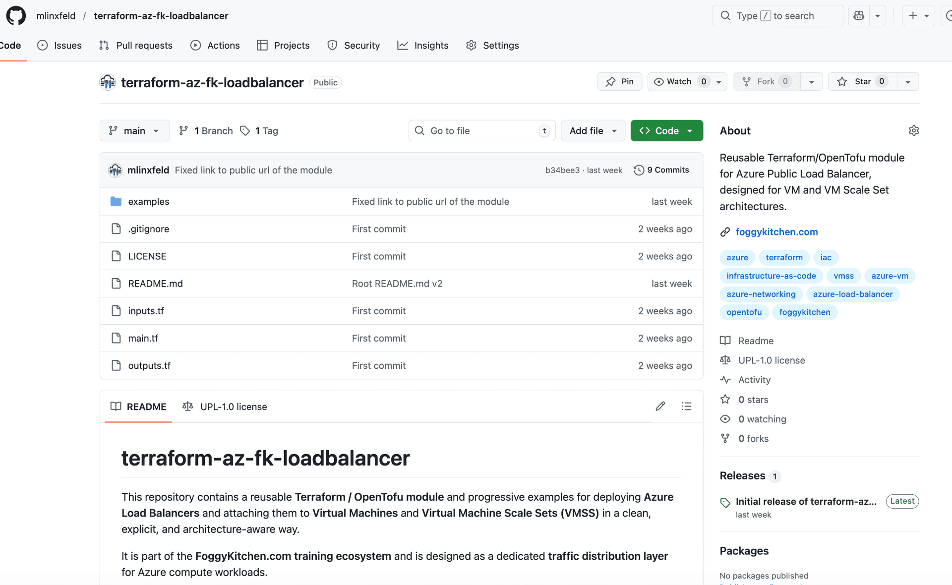 Azure Load Balancer as a Traffic Contract — A Clean Terraform Module Baseline